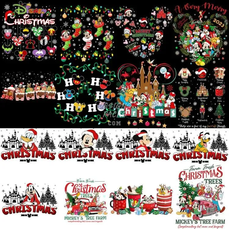 120 Mouse Christmas Cartoon Designs Bundle PNG