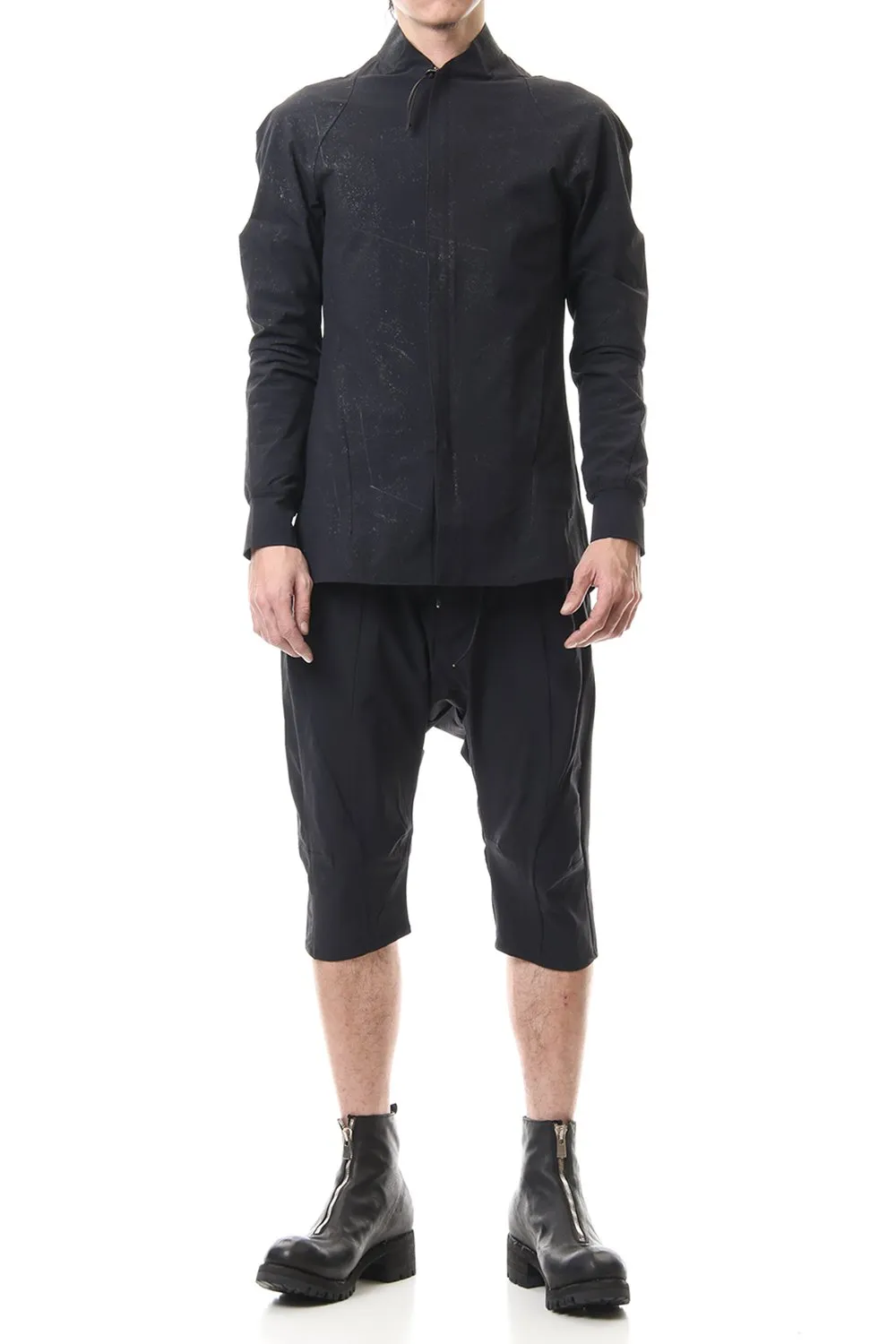 4-Way Stretch Nylon Drop Cropped Shorts