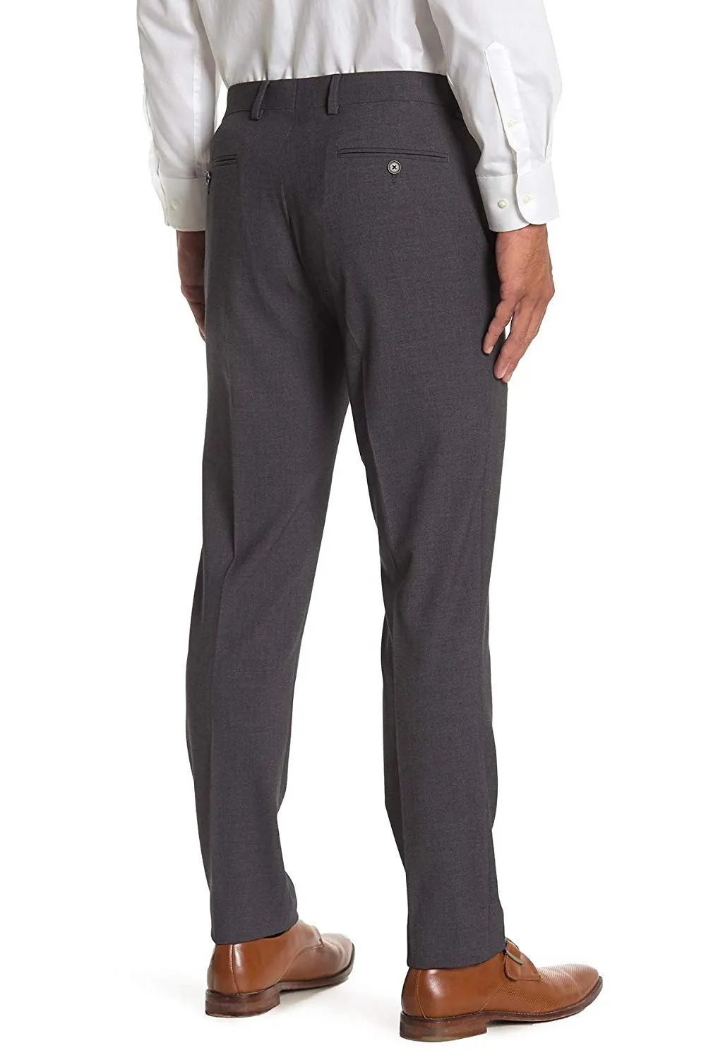 Adam Baker Men's Slim-Fit Flat-Front Dress Pants - Available in Colors