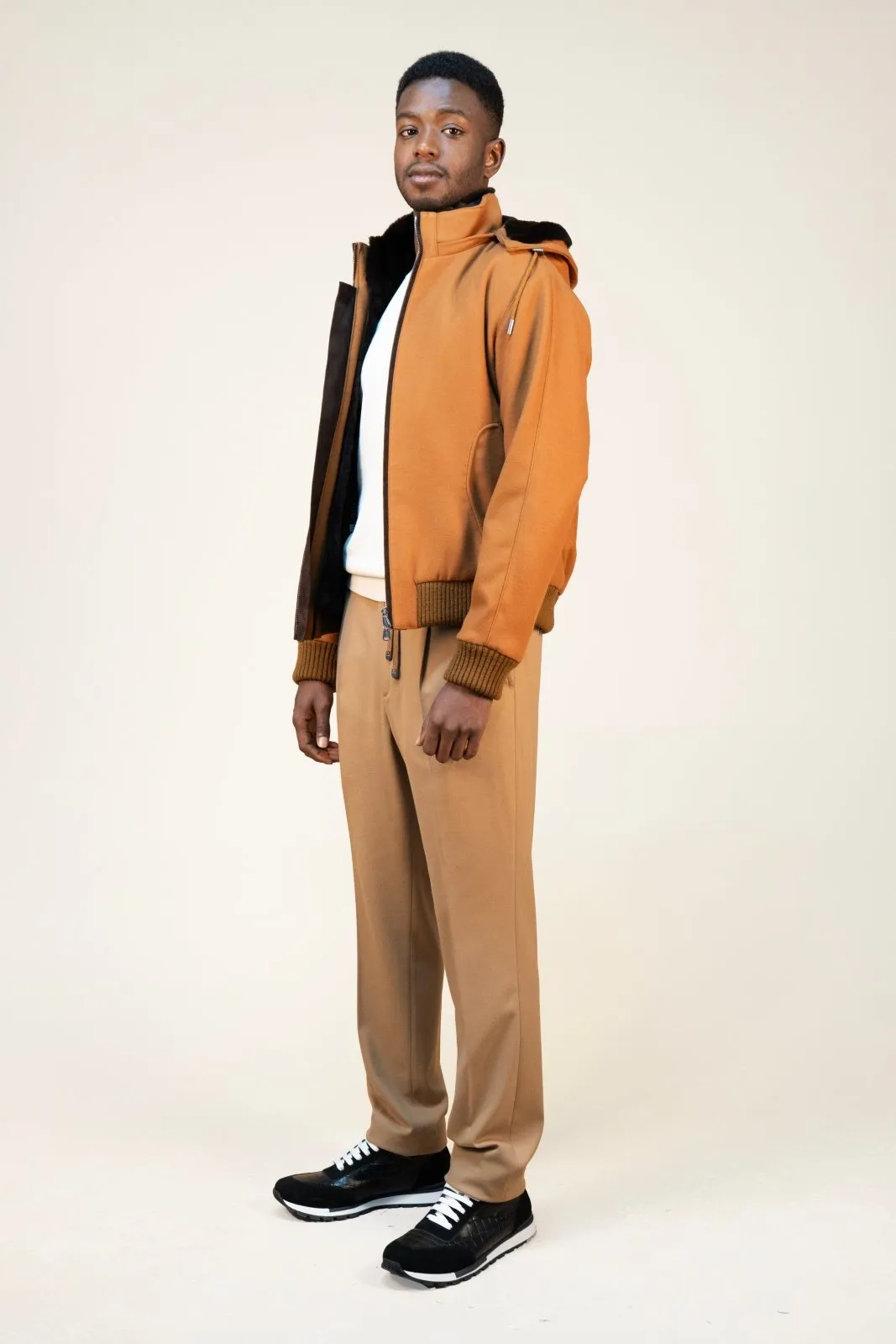 Amber Wool Bomber Jacket