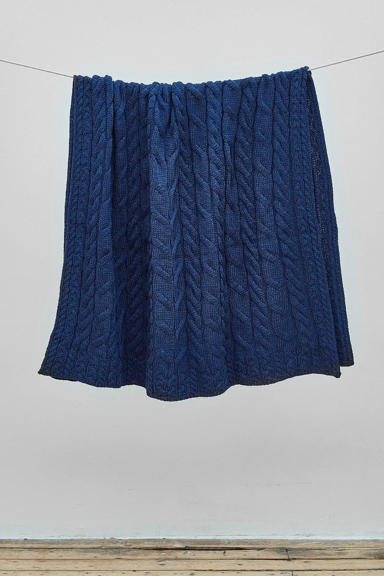 Aran Woollen Mills Super Soft Cable Throw Blanket