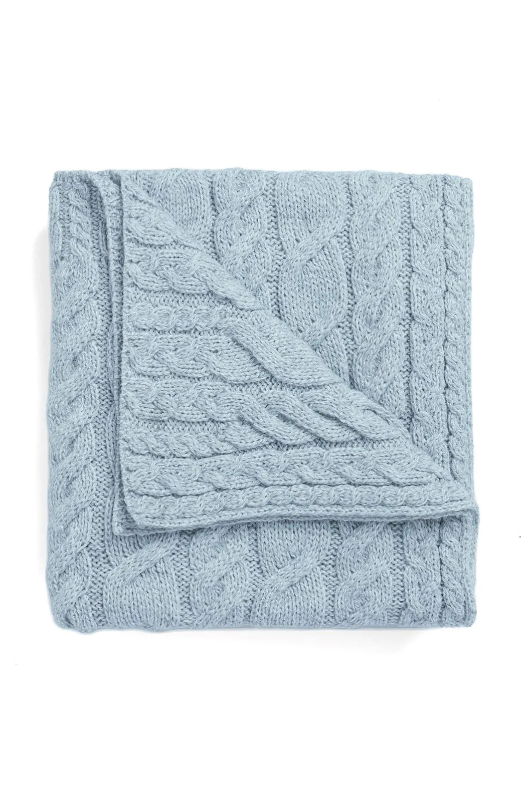 Aran Woollen Mills Super Soft Cable Throw Blanket