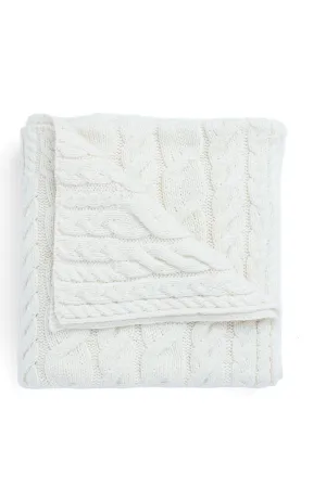 Aran Woollen Mills Super Soft Cable Throw Blanket