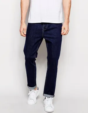 ASOS Relaxed Tapered Jeans In Indigo