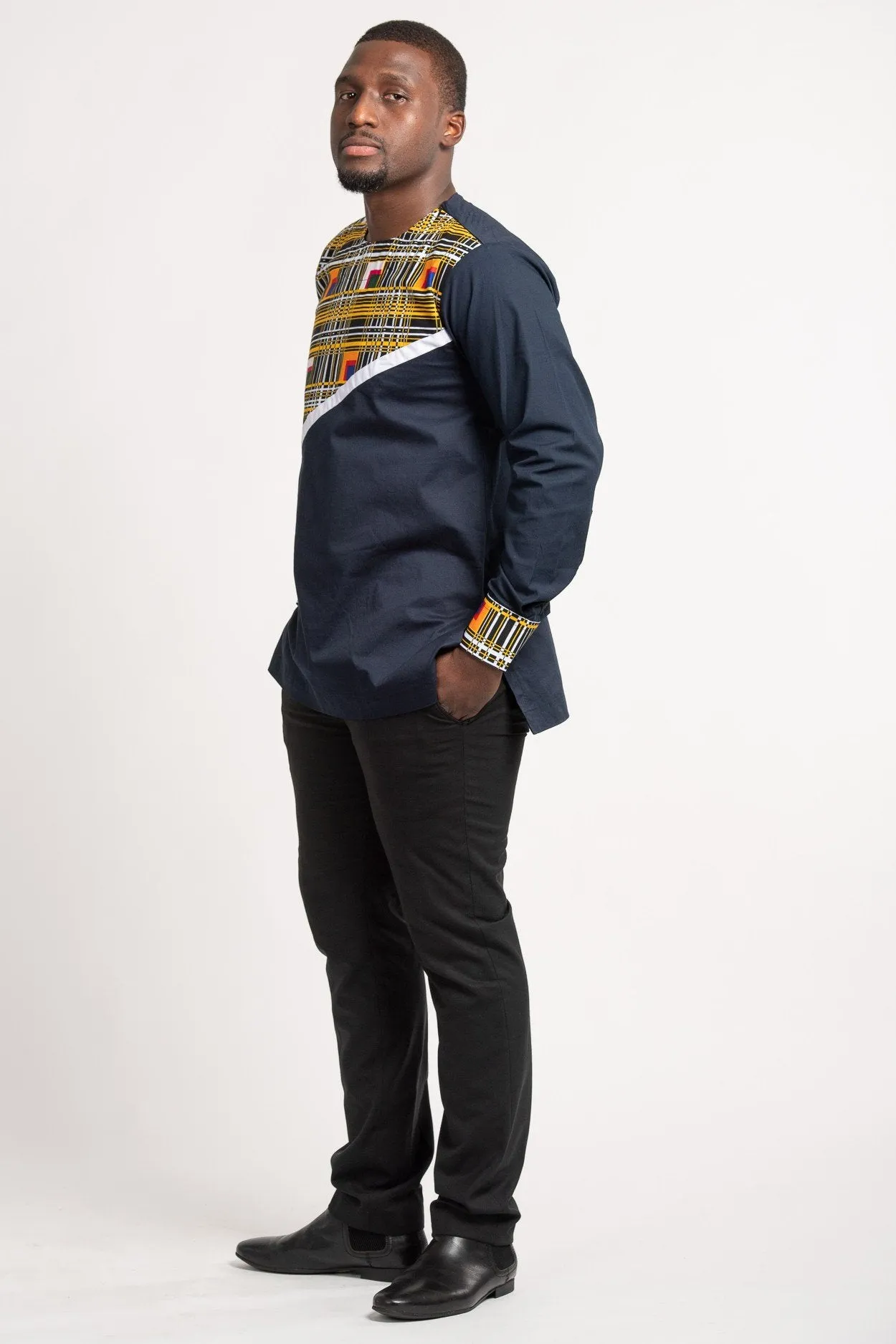 Baako Long Sleeves African Print Men Shirt