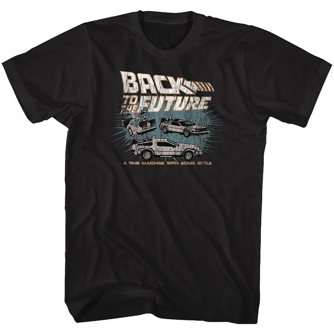 BACK TO THE FUTURE - STYLISH TIME MACHINE T-SHIRT