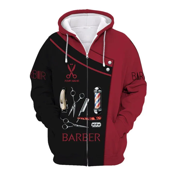 Barber Clothing Personalized Name 3D Shirt
