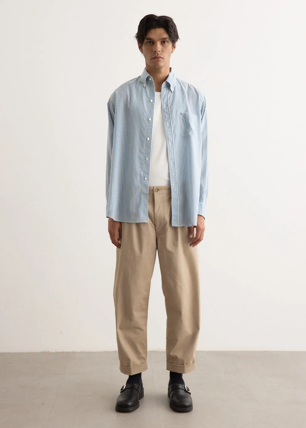 B.D. Classic Fit Wool Stripe Shirt