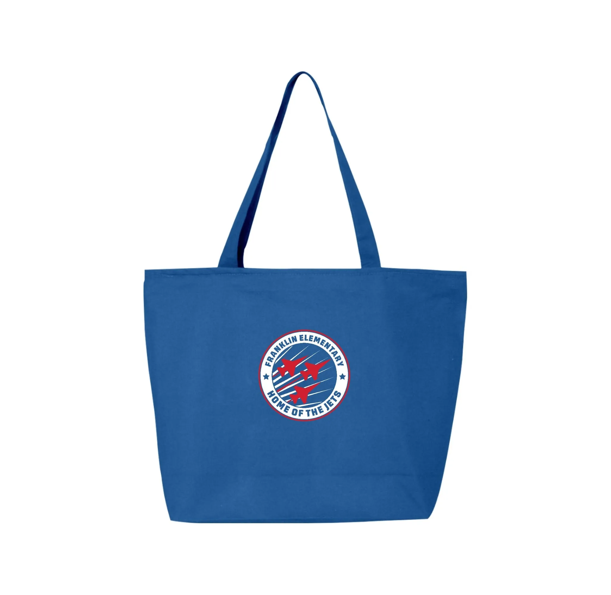 Benjamin Franklin-Q-Tees Canvas Zippered Tote On-Demand