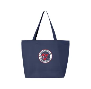 Benjamin Franklin-Q-Tees Canvas Zippered Tote On-Demand