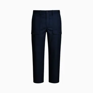 Blue Hopsack Cargo Pants