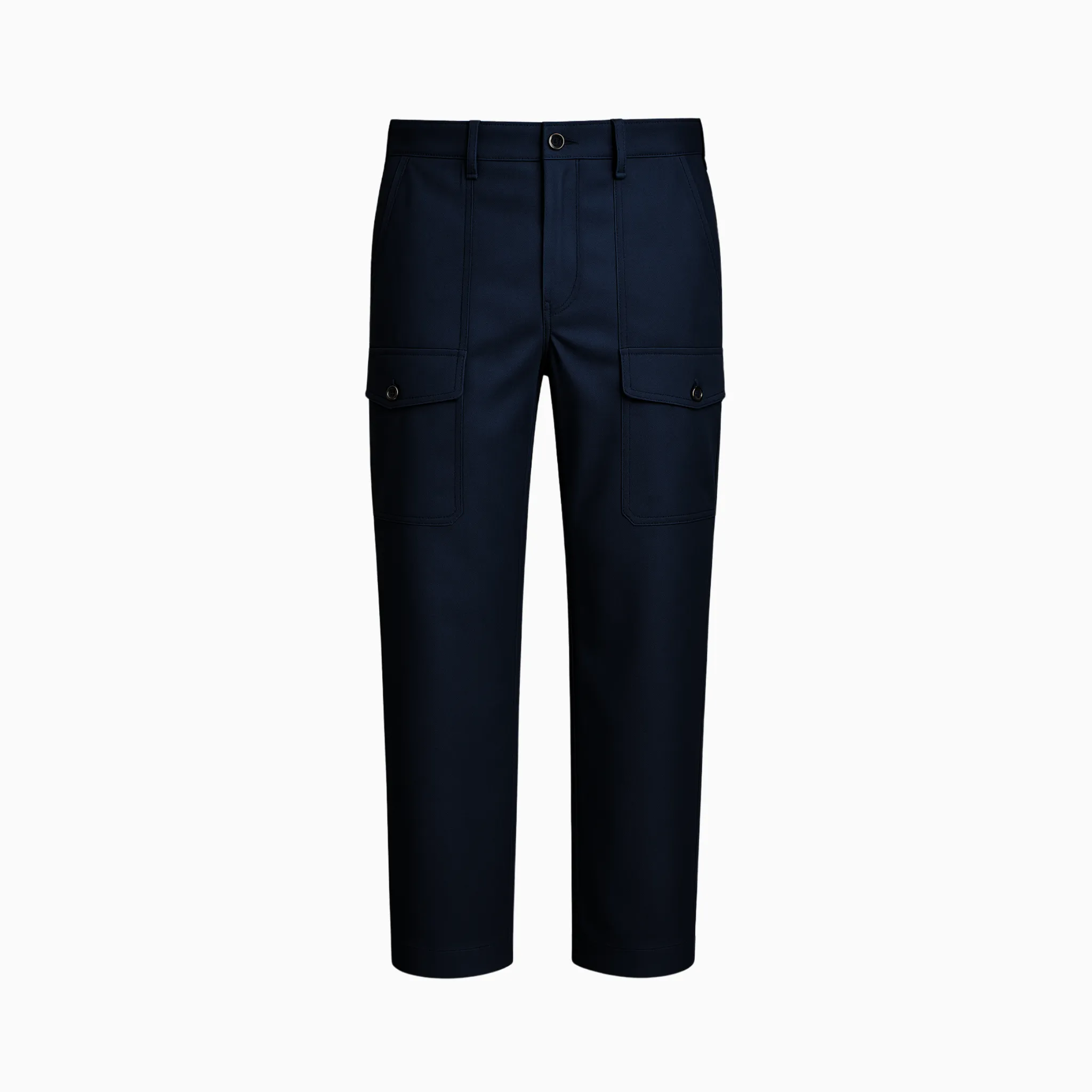Blue Hopsack Cargo Pants
