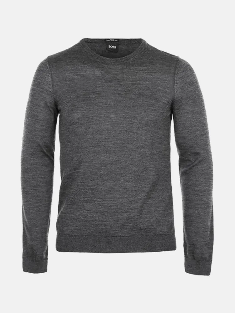 Boss Round Neck Sweater In Finest Italian Yarn-TB0108