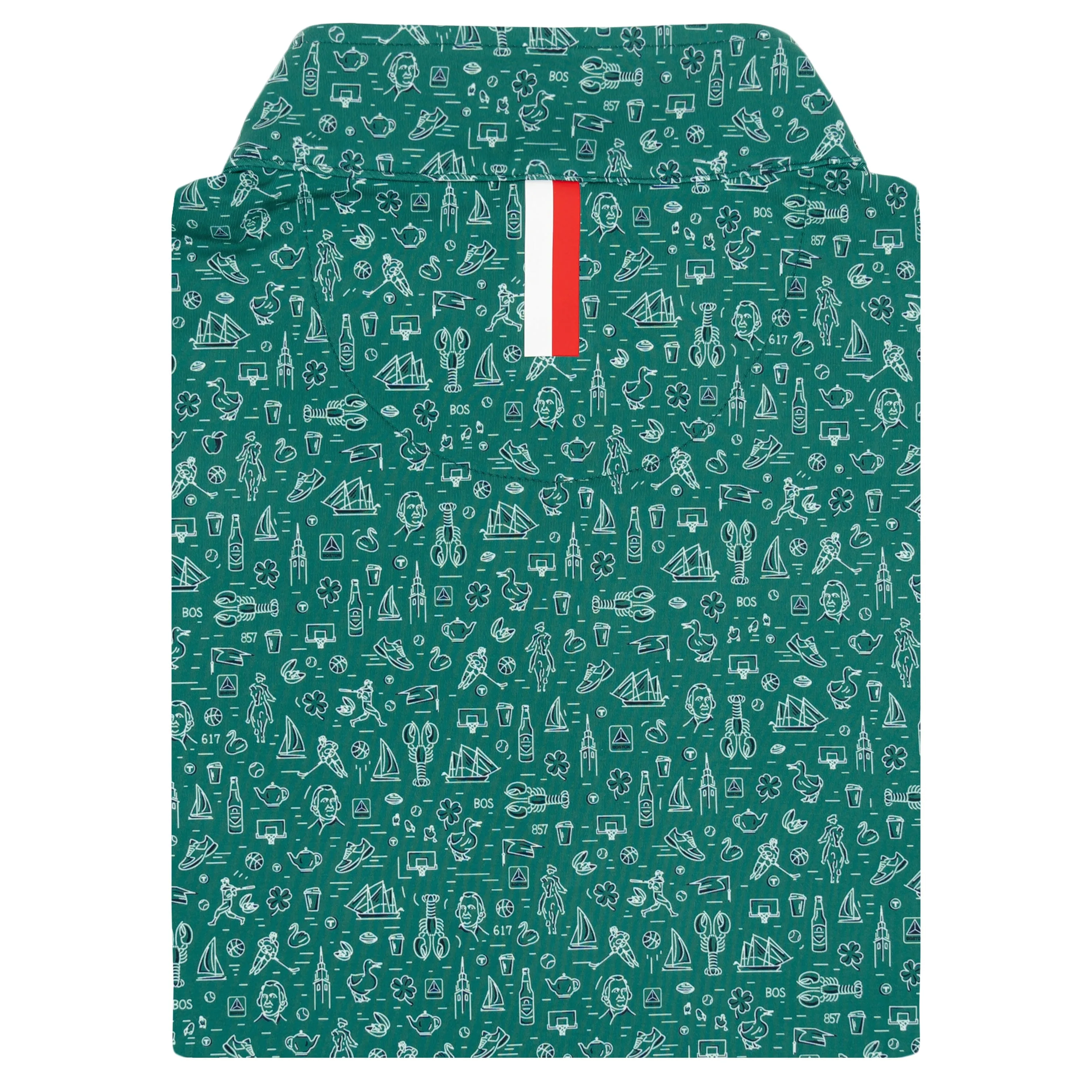 Boston Performance Q-Zip | The Boston - Emerald Green/White