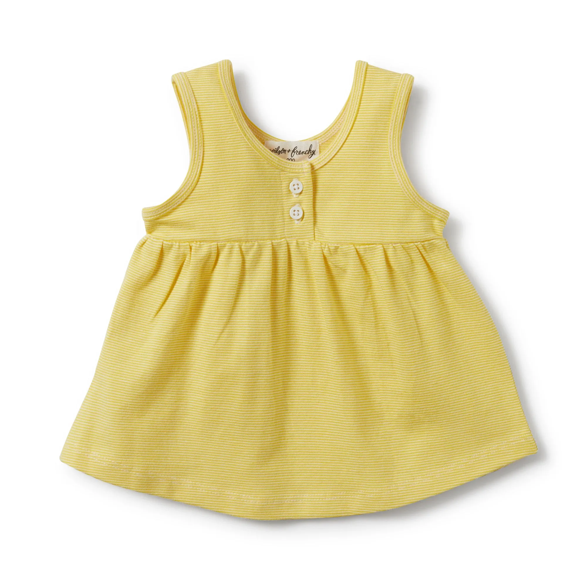 BUTTERCUP STRIPE BUTTONED TANK