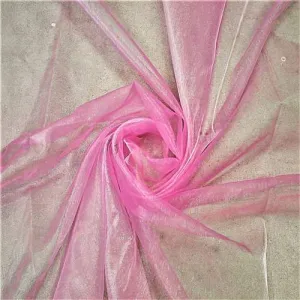 Candy Pink 60"Wide 100% Polyester Soft Light Weight, Sheer Crystal Organza Fabric Sold By The Yard