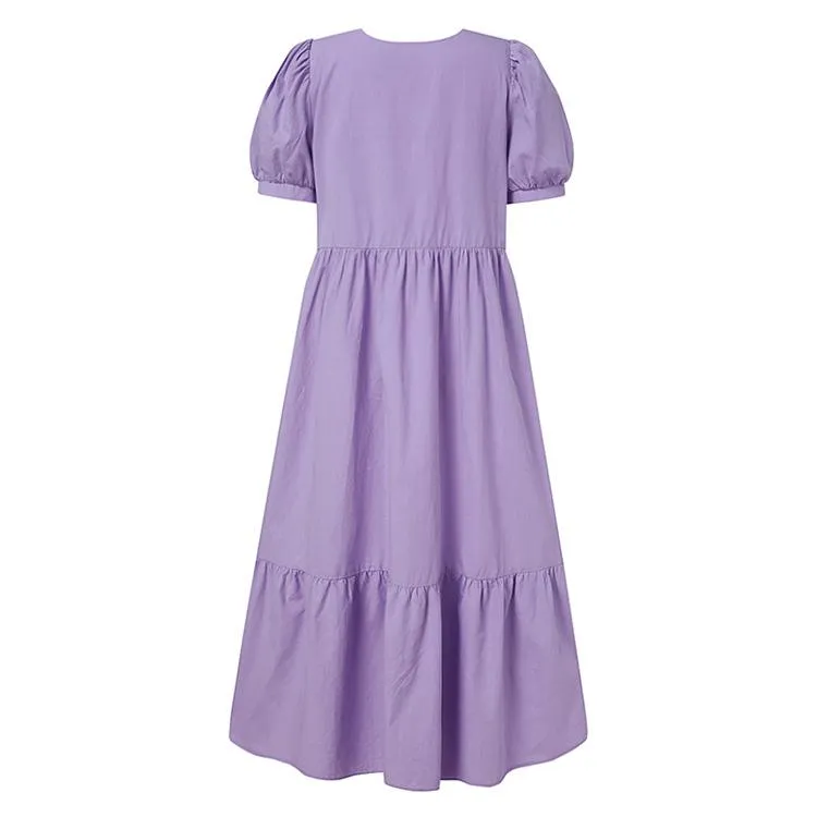 Casua Layered V-Neck Midi Dress