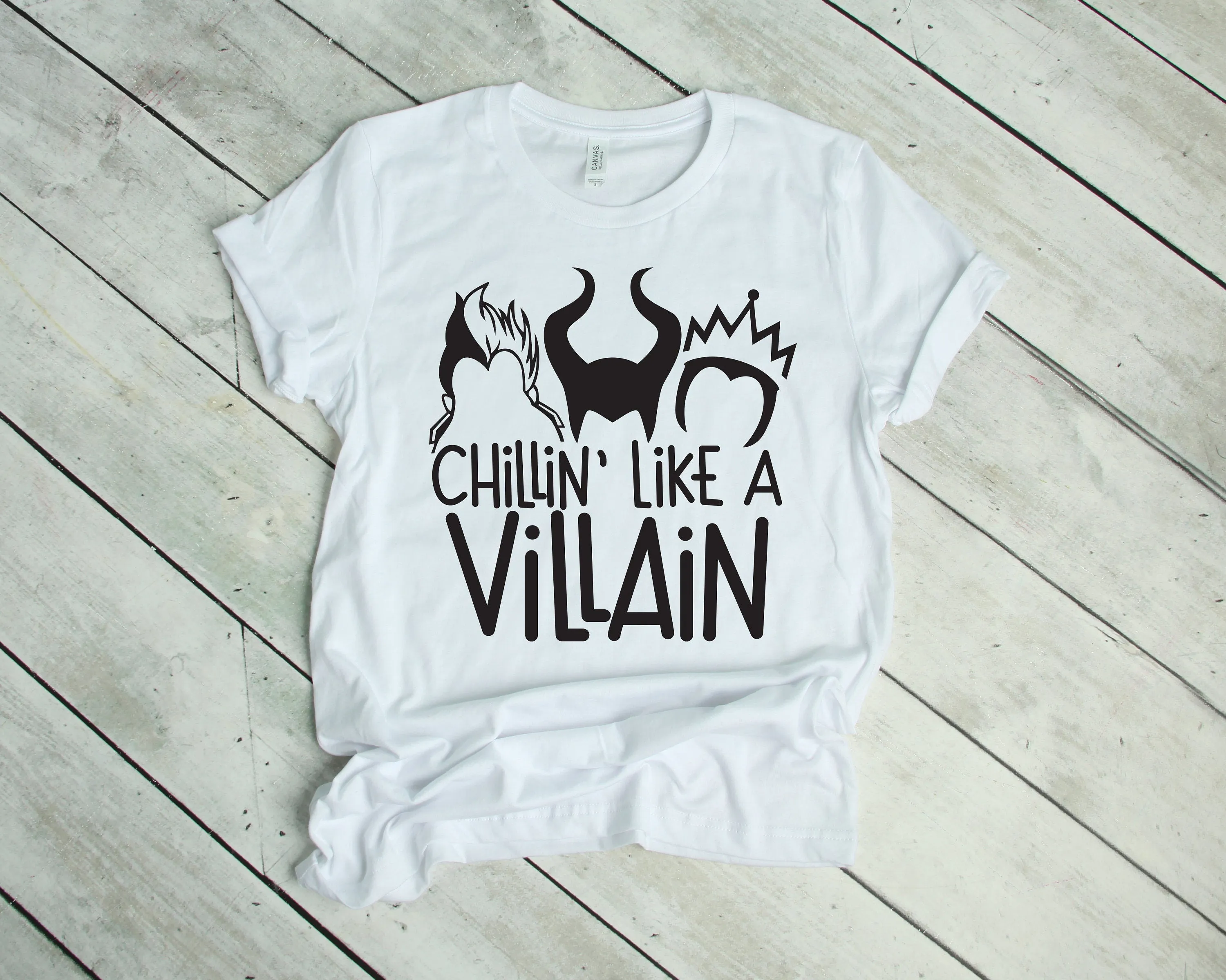 Chillin Like a Villain -Adult T Shirt -Evil Disney Queens - Ursula -Evil Queen - Malificent