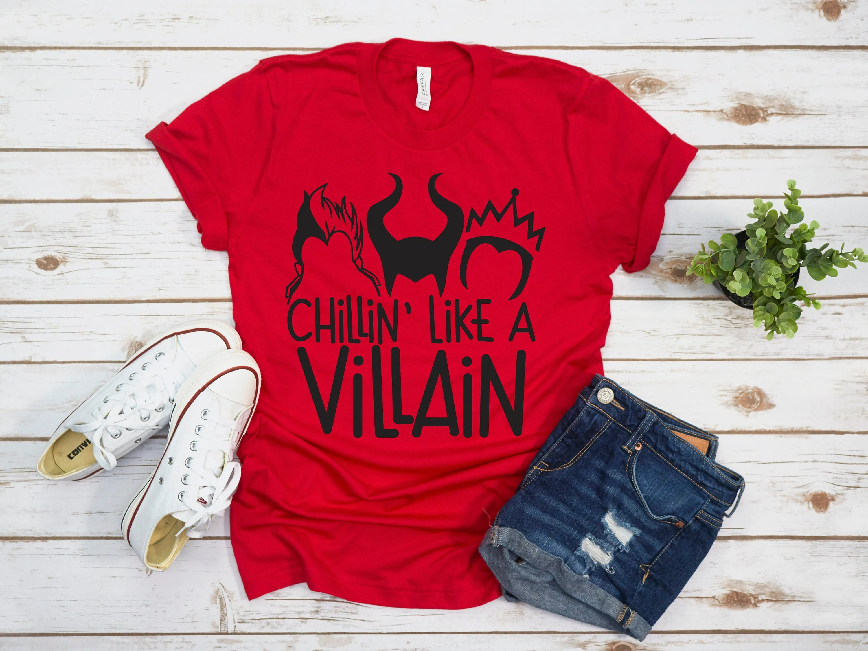 Chillin Like a Villain -Adult T Shirt -Evil Disney Queens - Ursula -Evil Queen - Malificent