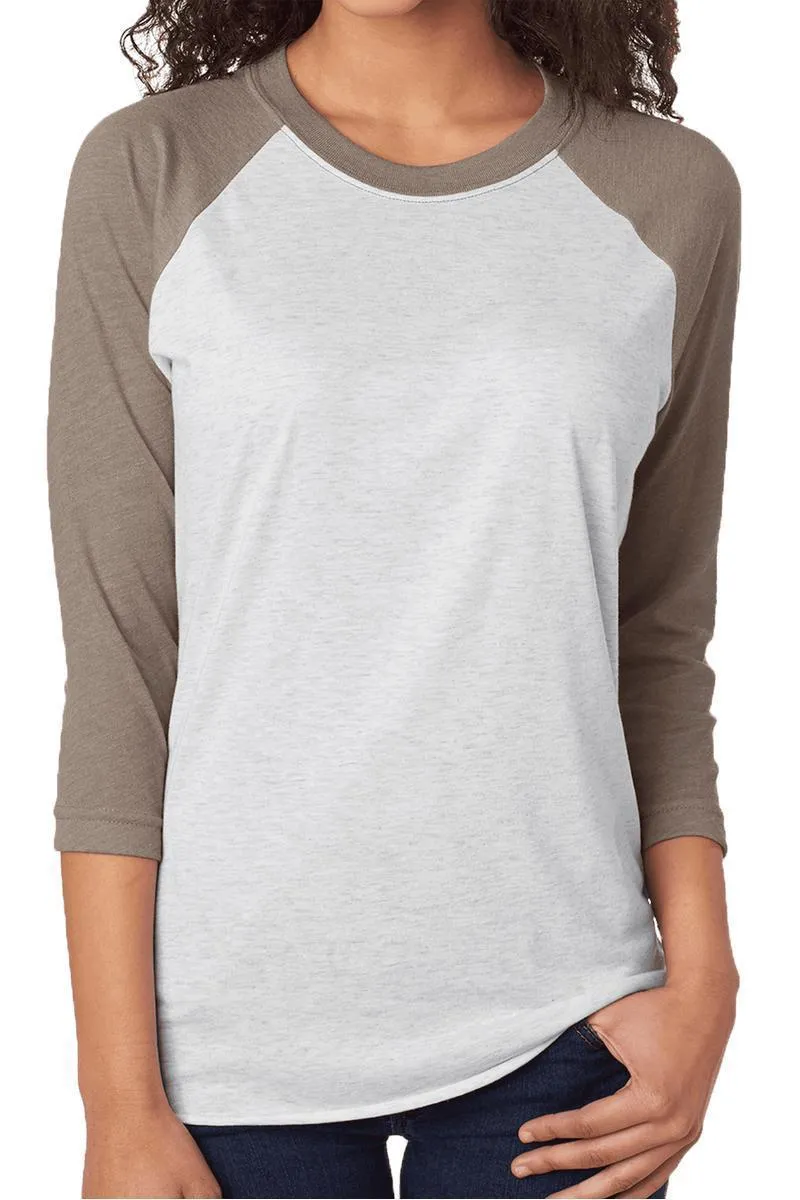 Colorblock Auburn Tri-Blend Unisex 3/4 Raglan