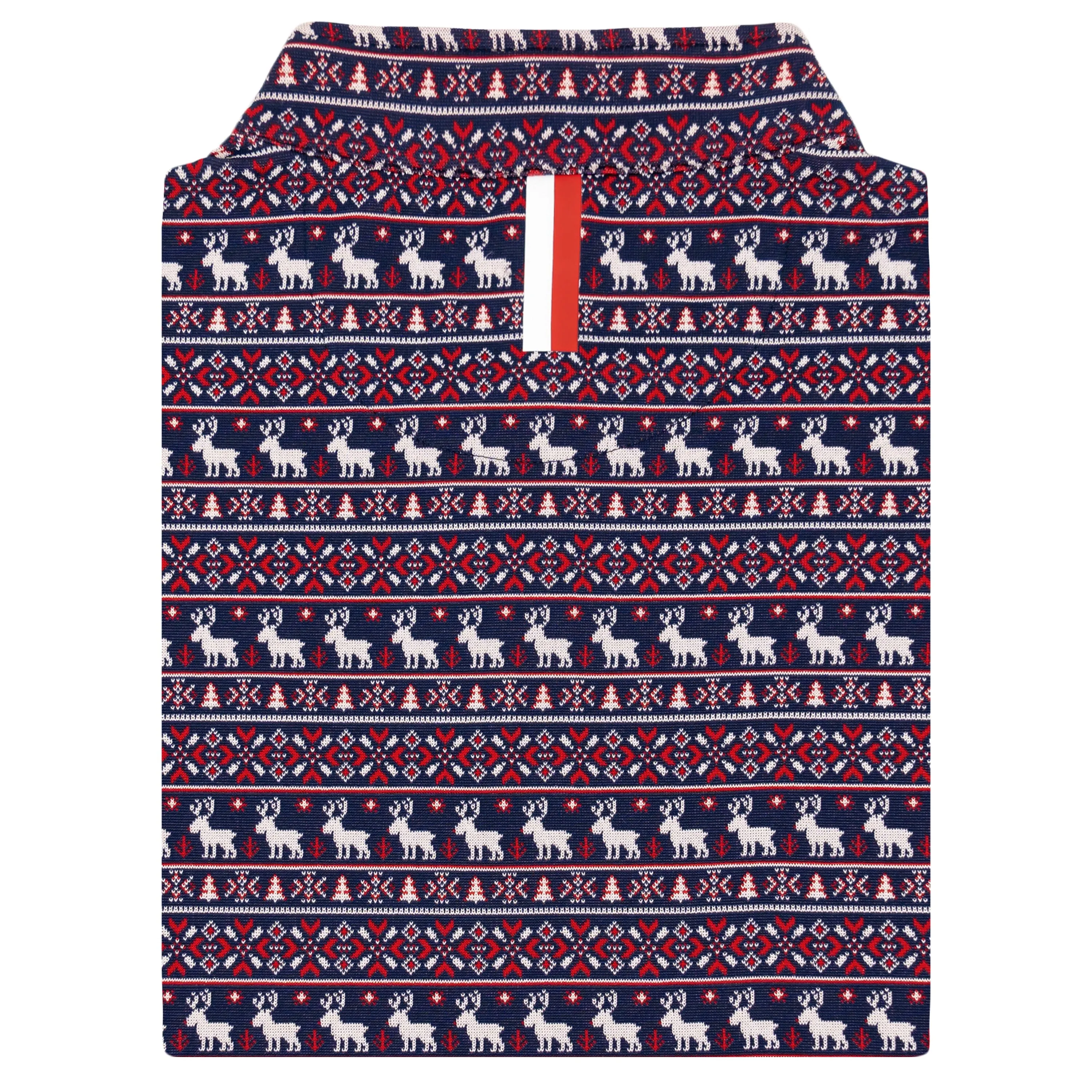 Cousin Eddie Jacquard Performance Q-Zip | The Cousin Eddie - Cardinal Red/Fleet Navy