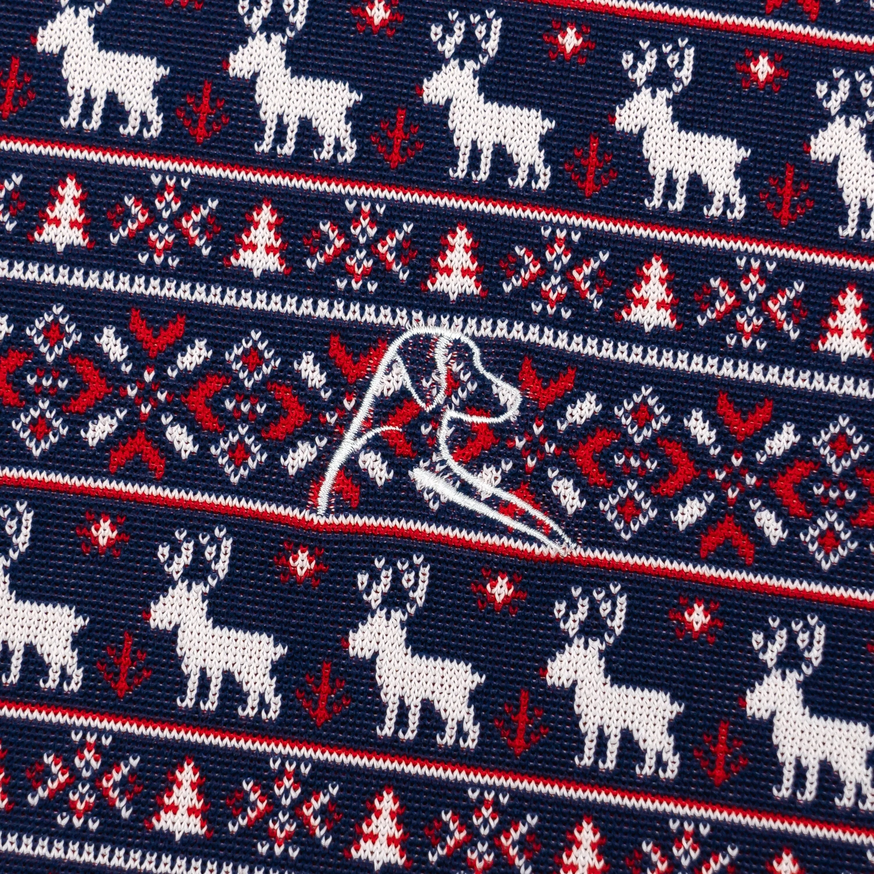 Cousin Eddie Jacquard Performance Q-Zip | The Cousin Eddie - Cardinal Red/Fleet Navy