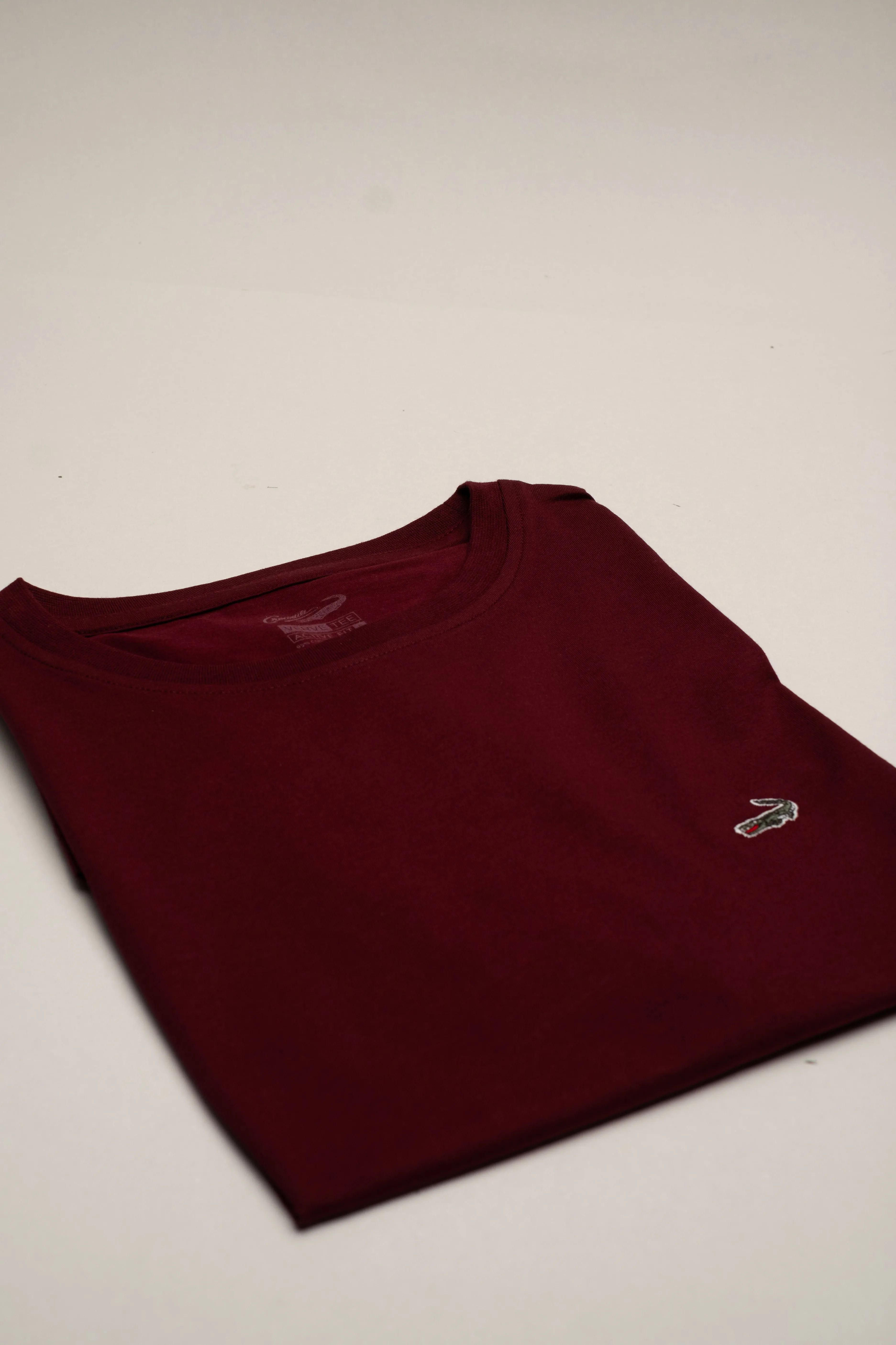 Crew Neck Single Jersey Action Fit-Ruby Wine