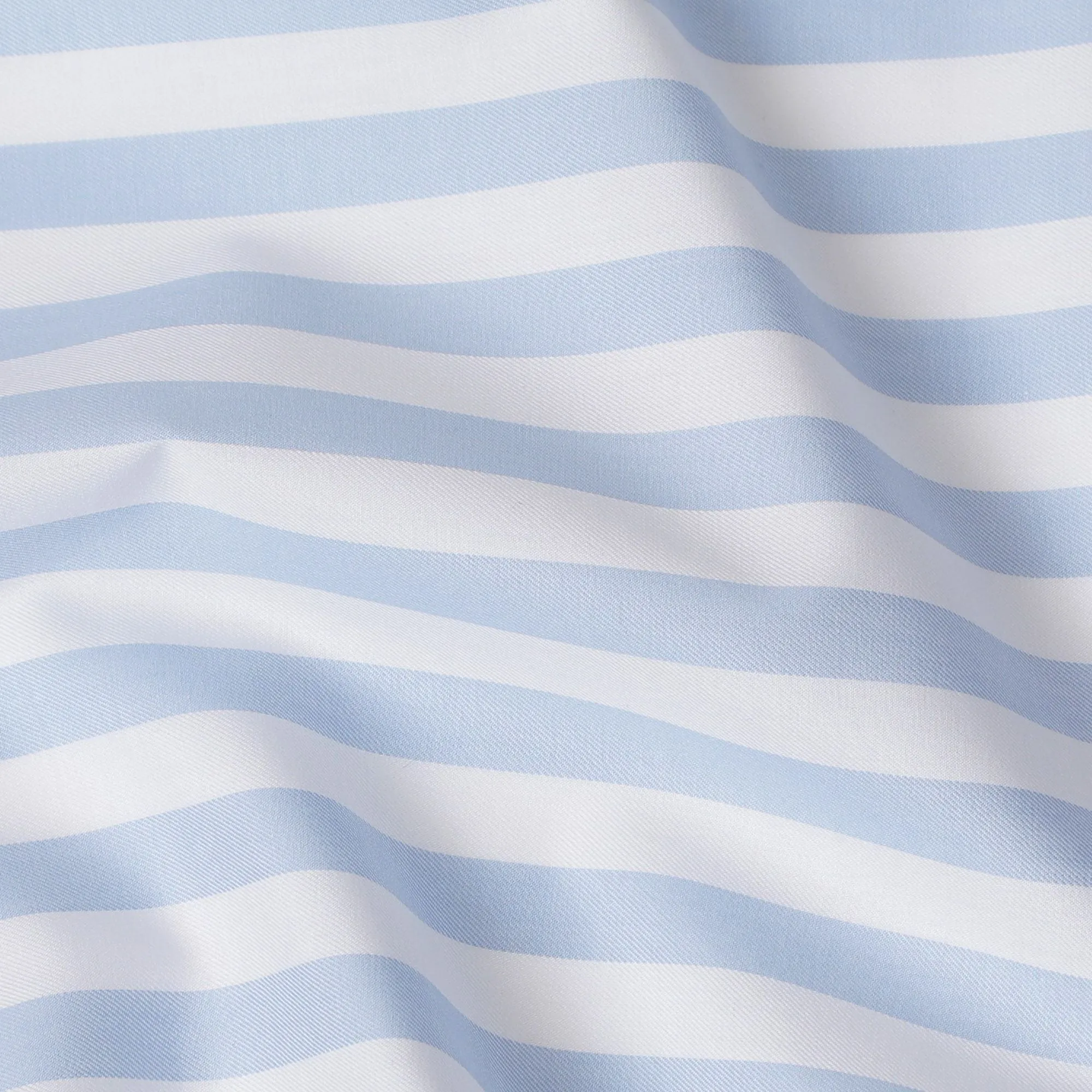 Crisp Sky Blue Striped 100% Cotton Shirting Fabric - Fresh & Classic, 150cm Width-D18572