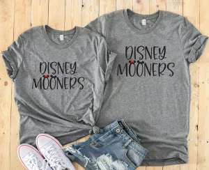 Disney Mooners  - Just Married - Disney Couples Matching Unisex T Shirts - Mickey and Minnie -Custom Anniversary