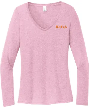 District Ladies Perfect Tri Long Sleeve V-Neck Tee