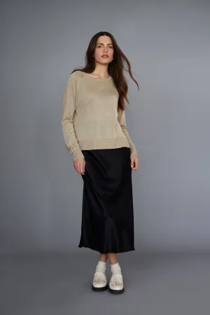 Dom Skirt | Black Satin
