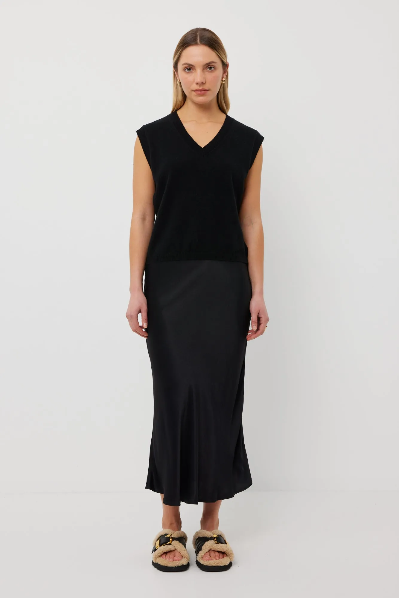 Dom Skirt | Black Satin