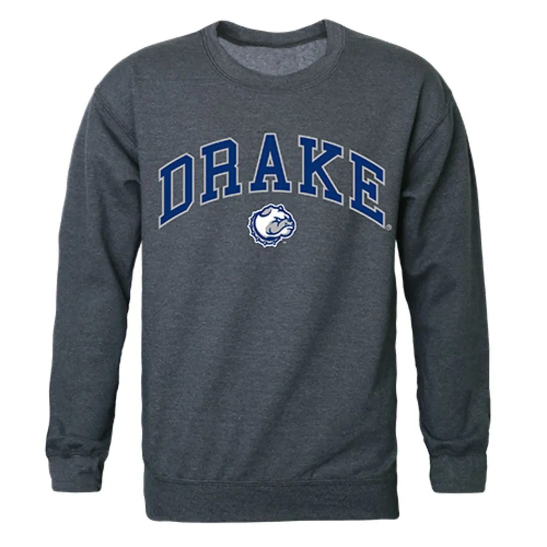 Drake University Campus Crewneck Pullover Sweatshirt Sweater Heather Charcoal