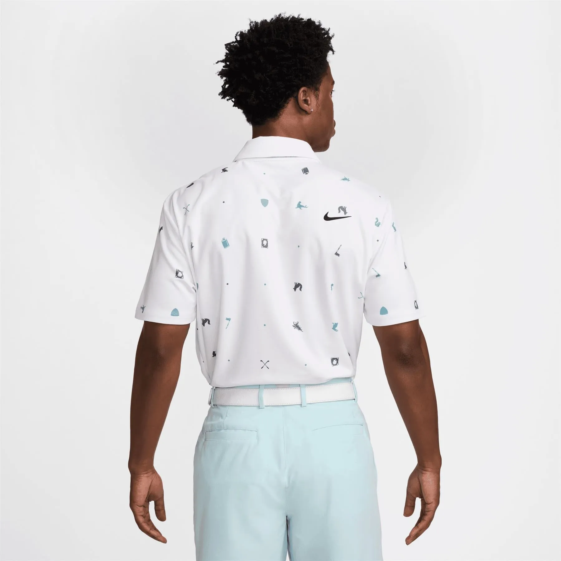 Dri-FIT Tour Icon Print Polo White/Black - AW24