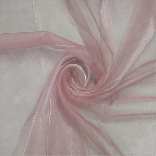 Dusty Rose 60"Wide 100% Polyester Soft Light Weight, Sheer Crystal Organza Fabric Sold By The Yard