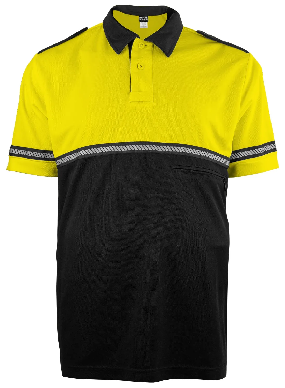 First Class Two Tone Bike Patrol Shirt with Zipper Pocket and Hash Stripes