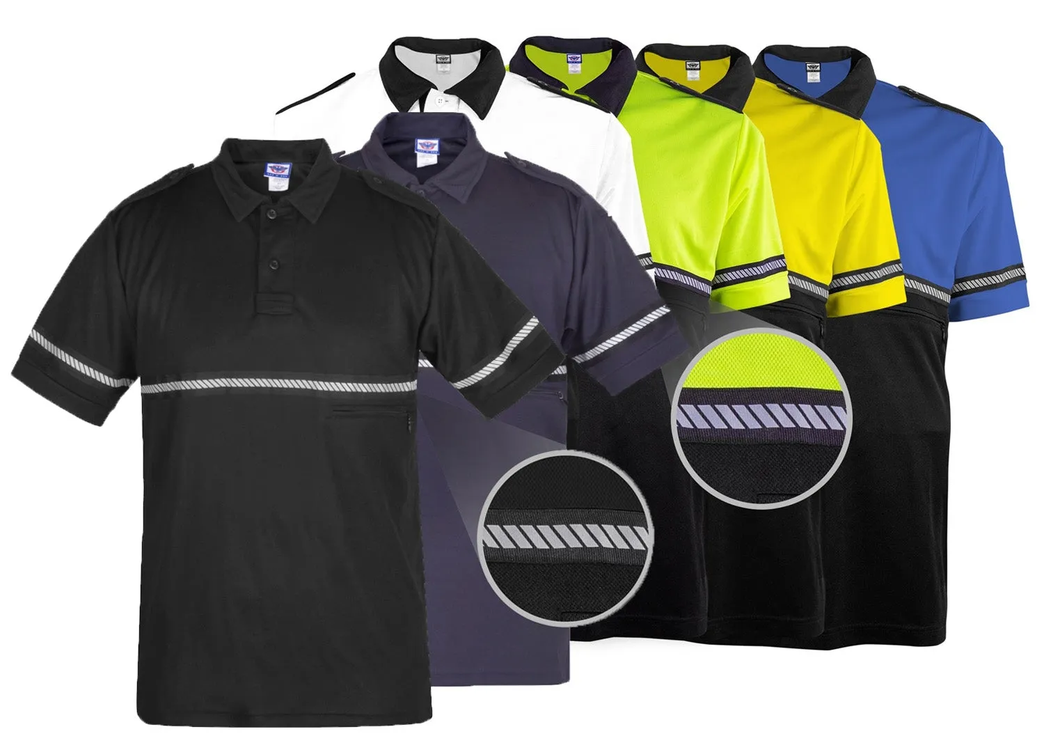 First Class Two Tone Bike Patrol Shirt with Zipper Pocket and Hash Stripes