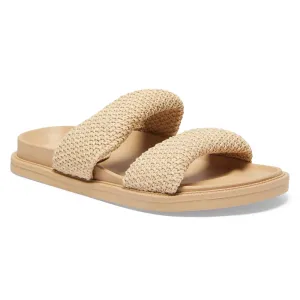 Gigi Slide in Tan Raffia