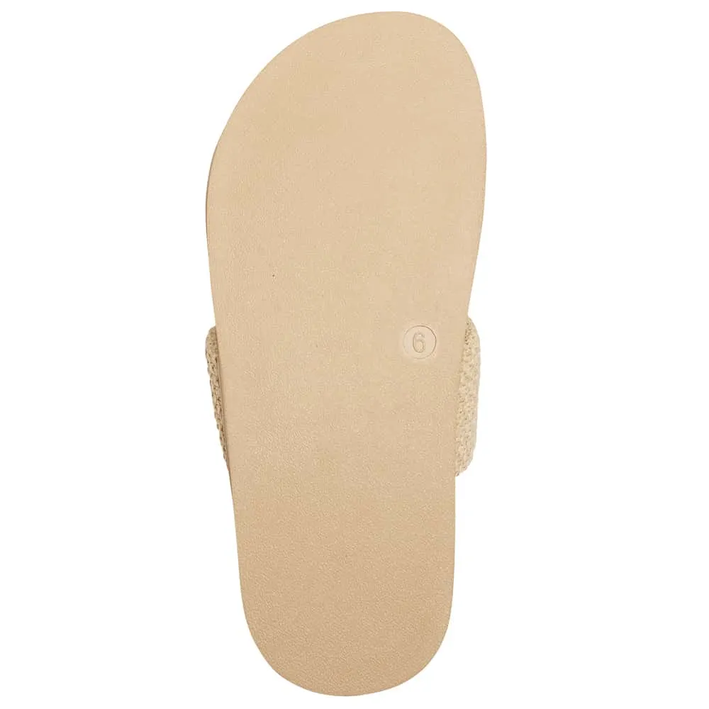 Gigi Slide in Tan Raffia