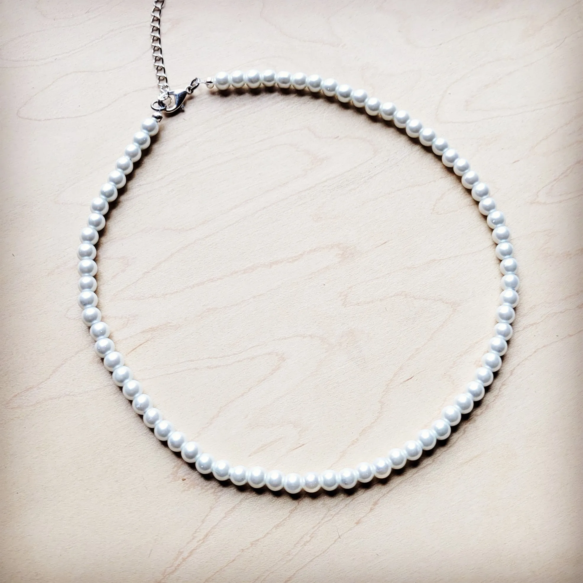 Glass Pearl Collar Necklace Wedding Collection 259v