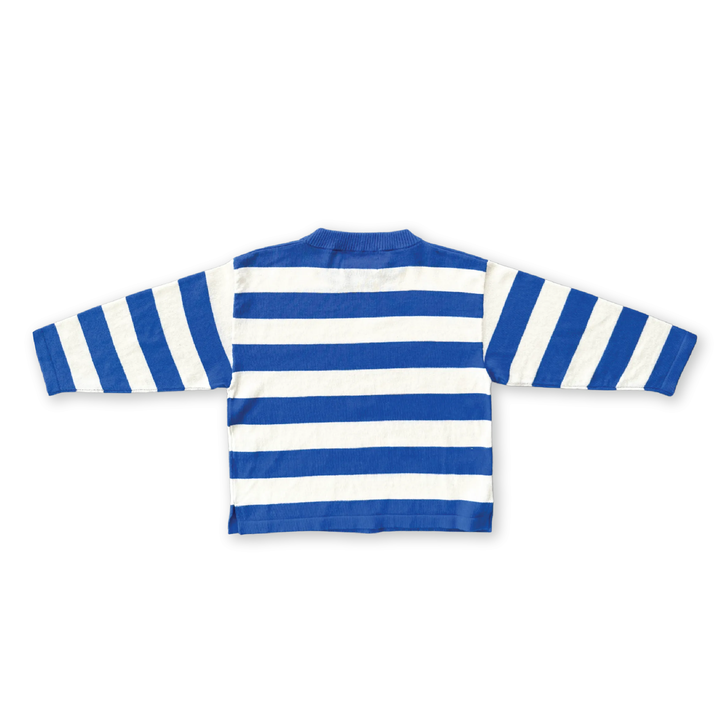 Grown Stripe Long Sleeve Knitted Tee - Sea
