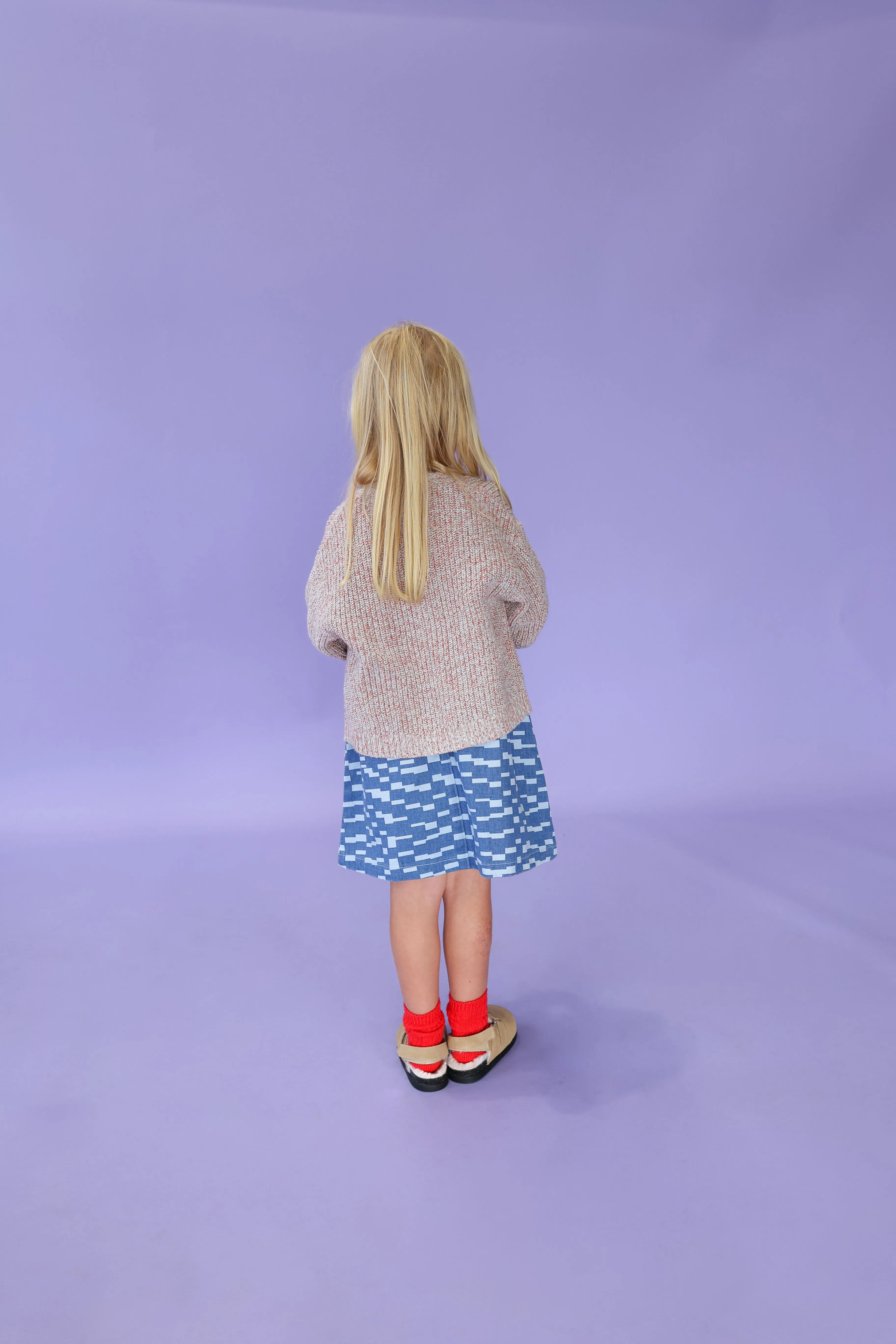Grown Twisted Chunky Rib Cardigan - Mist
