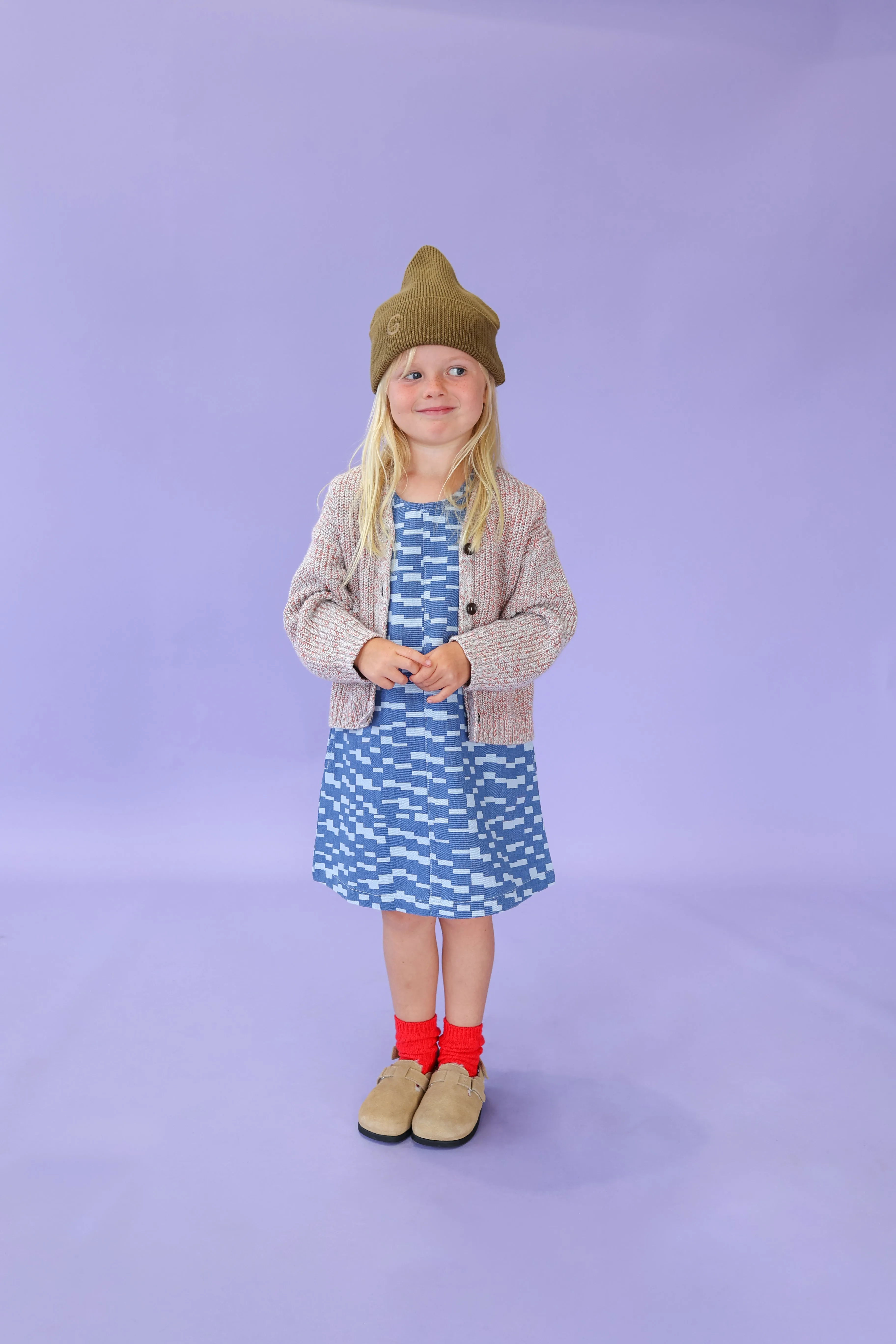 Grown Twisted Chunky Rib Cardigan - Mist