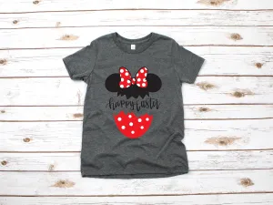 Happy Easter Custom Minnie Mouse Disney Kids Shirt - Infant Toddler & Youth Shirt - Personalized Disney Shirt