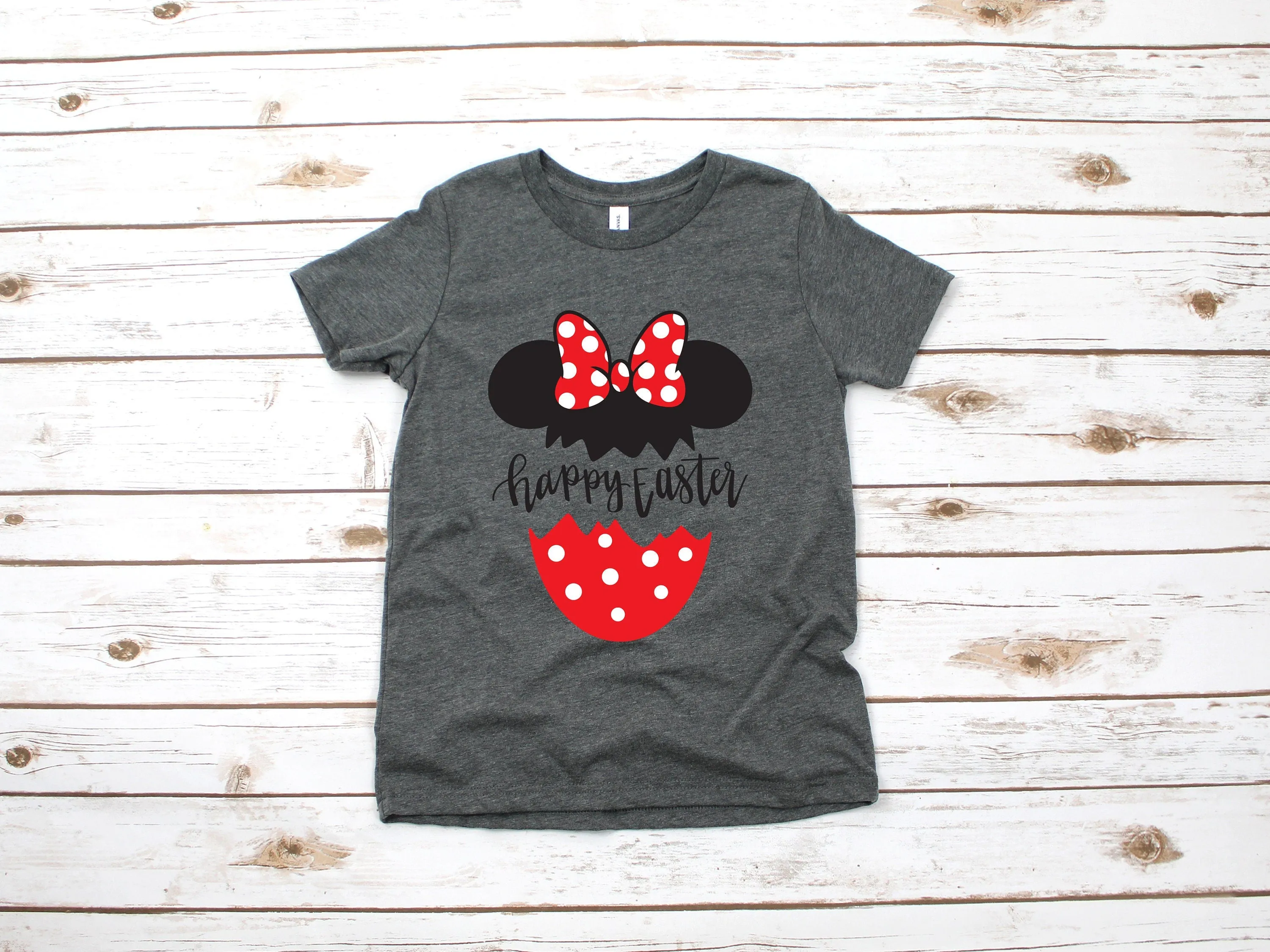 Happy Easter Custom Minnie Mouse Disney Kids Shirt - Infant Toddler & Youth Shirt - Personalized Disney Shirt