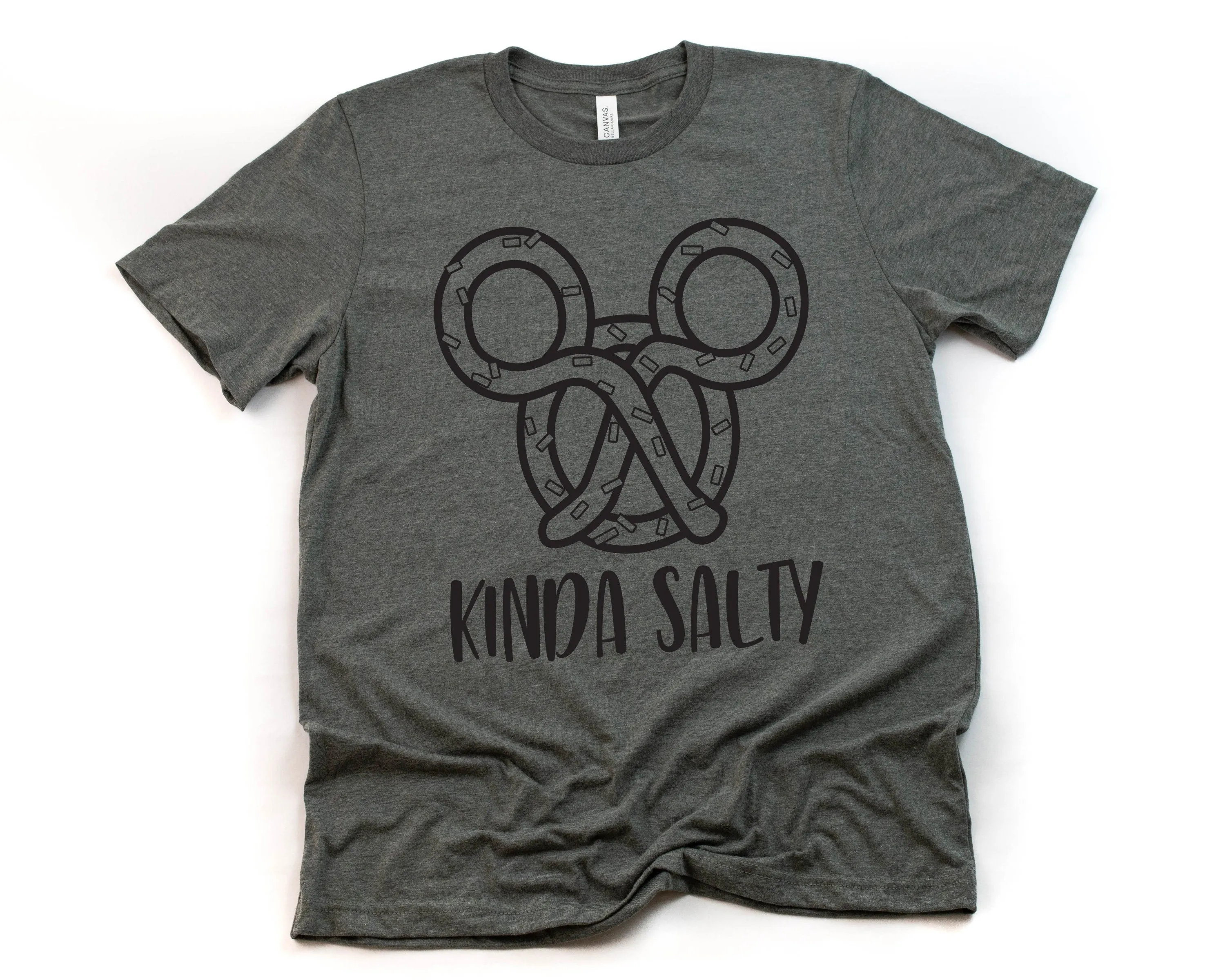 Kinda Salty Adult Unisex Disney Snack Goals T Shirt- Disney Food Lover T Shirt - Pretzel