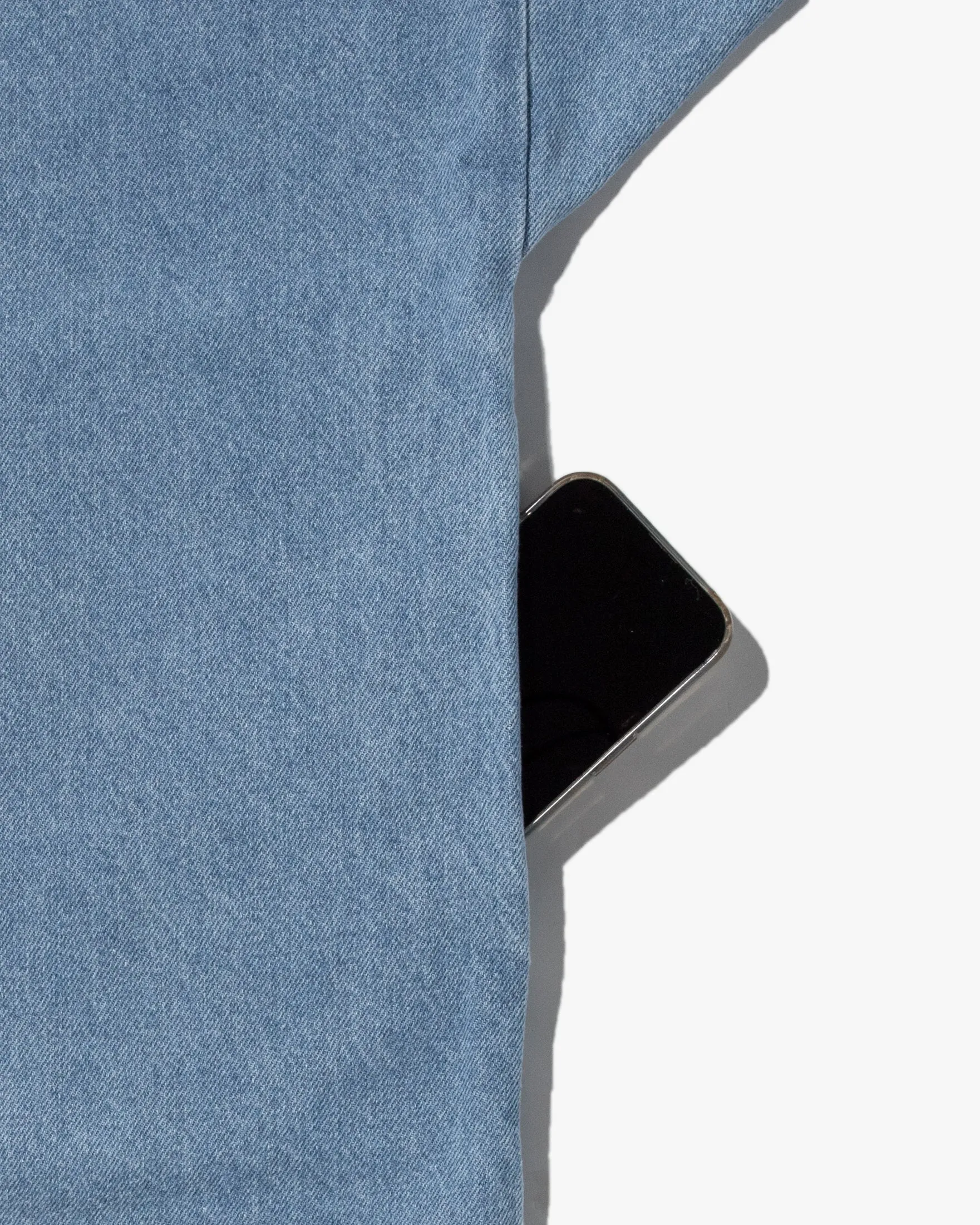 Kiriko Original Jacket, Modern Noragi, 11.4 oz. Denim, Bleached, Small Multi