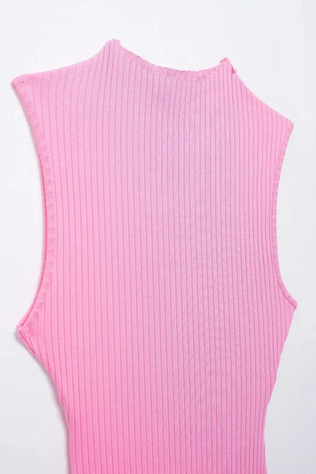 Knitted Hollow Out Back Mini Balloon Dress
