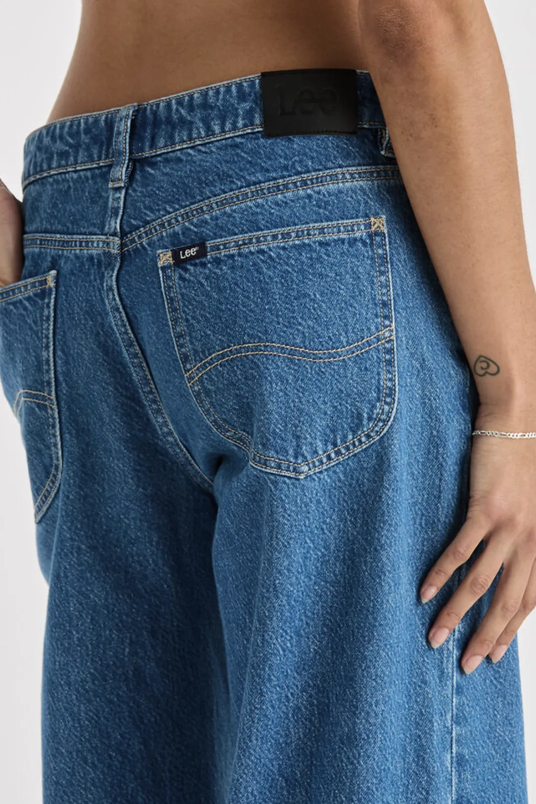 LEE DENIM LOW SLOUCH RELAXED JEAN - BLUE QUARTER