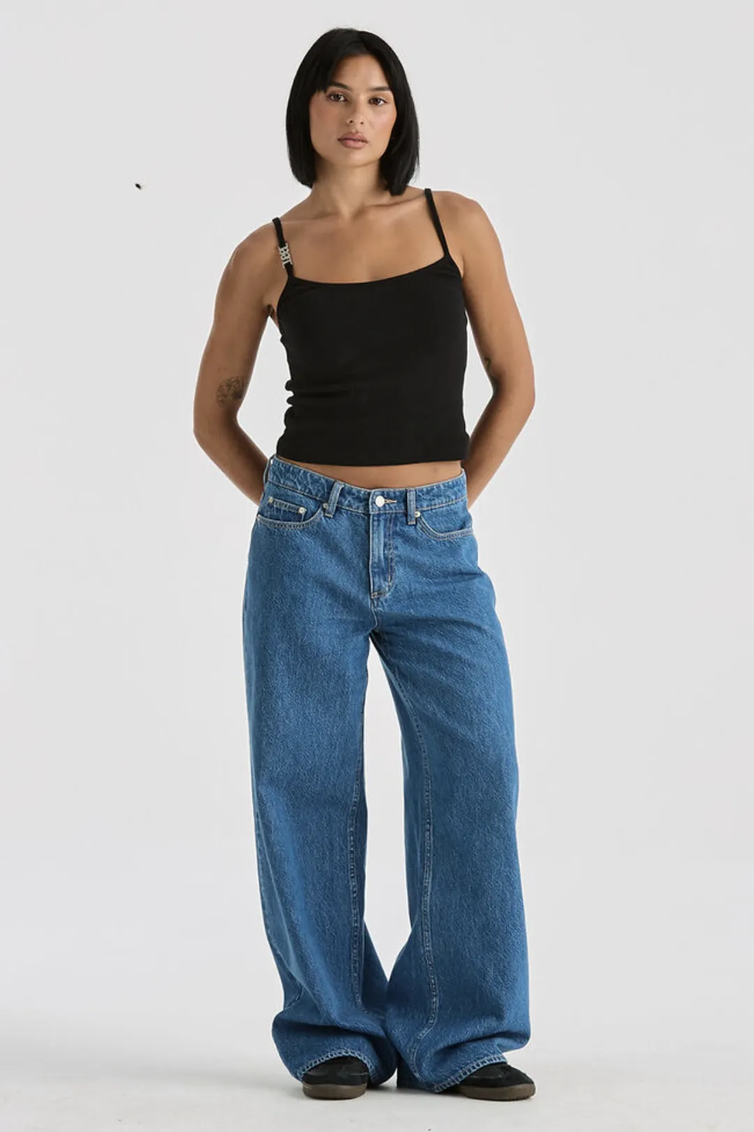 LEE DENIM LOW SLOUCH RELAXED JEAN - BLUE QUARTER